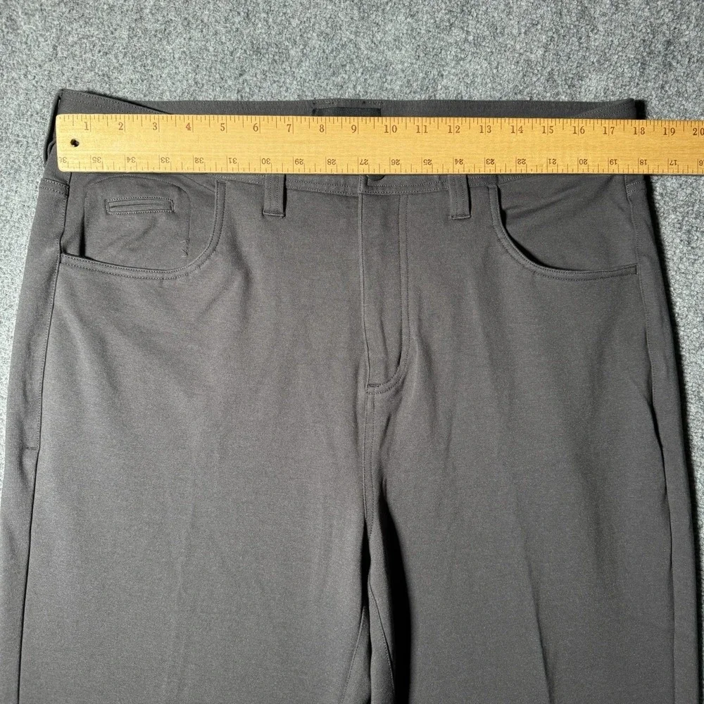 Bugatchi Pants‎ Mens 36X32 Gray Rayon Nylon Stretch Chino Slacks 5 Pocket
